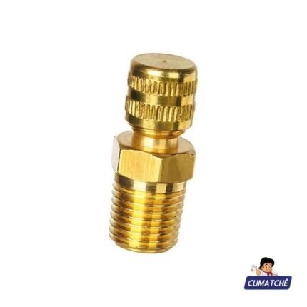 2302-UNIAO C/ VALVULA TIPO SCHRADER 1/4 SAE MACHO ROSCA
