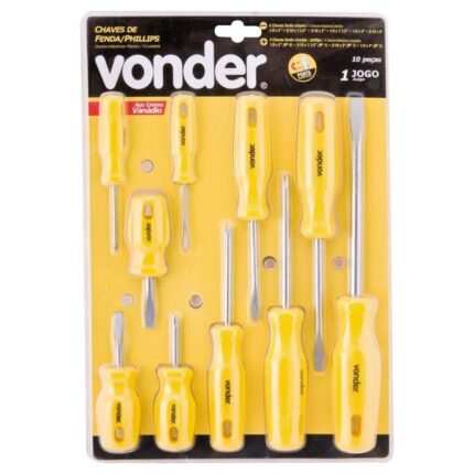 2623-KIT CHAVE FENDA PHILLIPS - 10 PECAS - VONDER