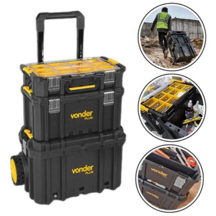 3205-CAIXA DE FERRAMENTAS MODULAR - 3 EM 1 C/RODAS 80KG